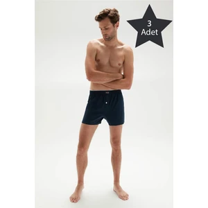 Erdem İç Giyim Erdem 3'lü Lacivert Penye Boxer 1400