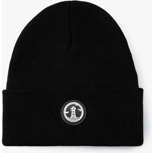 Akrilik Örgü Bere Etiket Detaylı Katlamalı