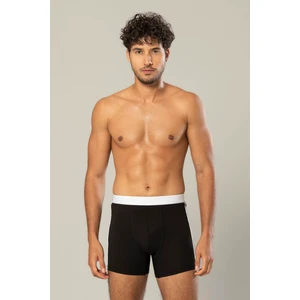 Erdem Siyah Pamuk Elastan Uzun Boxer 1417