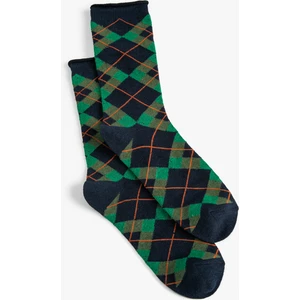 Soket Çorap Geometrik Desenli