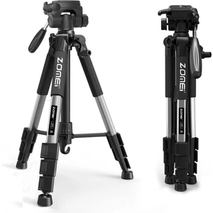 Zomei Q111 Kamera Tripodu Cep Telefonu Alüminyum Alaşım Seyahat Tripodu Hafif Kamera Ayaklı Tripod 3 Yönlü Döner Başlık Hızlı Değiştirme Plakası Cep Telefonu Tutucu ve Çanta 47 – 140 cm