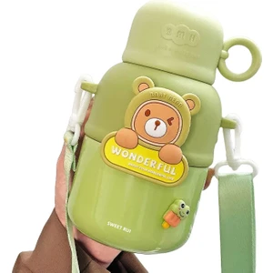 Sweet Rui Çocuk Çapraz Açıklıklı Yalıtımlı Su Şişesi 580ML (Yurt Dışından)