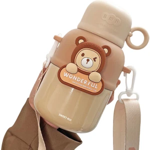 Sweet Rui Çocuk Çapraz Açıklıklı Yalıtımlı Su Şişesi 580ML (Yurt Dışından)