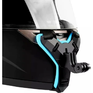 Tüm Aksiyon Kameralara Uyumlu Kask Çene Bağlantı Aparatı Mavi