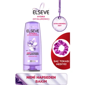 L'oréal Paris Elseve Hydra (Hyaluronic) Nemi Hapseden Saç Bakım Kremi 390 ml Saç Tokası Armağan