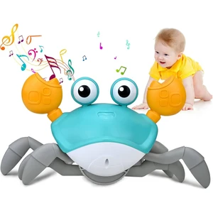 Tila Toys Emeklemeye Yardımcı Sensörlü Yengeç Şarjlı Oyuncak (Mavi)