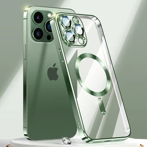 iPhone 15 Pro Max Kılıf Kamera Lens ve Hoparlör Toz Korumalı Magsafe Şarj Özellikli Esnek Silikon
