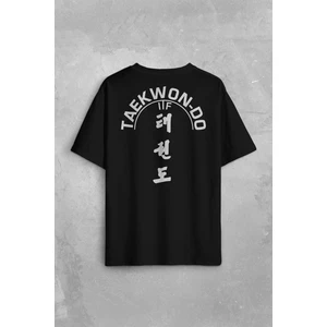 Kendim Seçtim Taekwondo Tekvando Taekwon-Do Dövüşçü Sırt Ön Baskılı Oversize Tişört T-Shirt