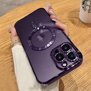 iPhone 15 Pro Max Kılıf Kamera Lens ve Hoparlör Toz Korumalı Magsafe Şarj Özellikli Esnek Silikon