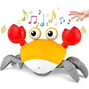 Tila Toys Emeklemeye Yardımcı Sensörlü Yengeç Şarjlı Oyuncak (Sarı)