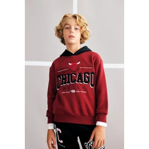 Erkek Çocuk NBA Chicago Bulls Oversize Fit Bisiklet Yaka Kalın Sweatshirt A5529A823WN