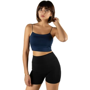 Terapi Men Kadın Lacivert İp Askılı Crop Top Büstiyer Bluz Atlet 23K-TRP-CRP01