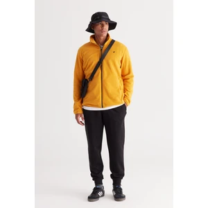 Altınyıldız Classics Erkek Sarı Standart Fit Normal Kesim Soğuk Geçirmez Dik Yaka Polar Sweatshirt Ceket