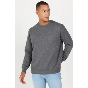 Altınyıldız Classics Erkek Antrasit-melanj Standart Fit Normal Kesim Içi Polarlı 3 Iplik Bisiklet Yaka Sweatshirt