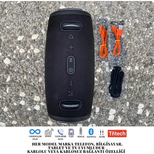 Xtreme3 mini Bluetooth Hoparlör - 10.000mAh Batarya, Güçlü Baslar, FM Radyo, USB ve Mikro SD Girişli