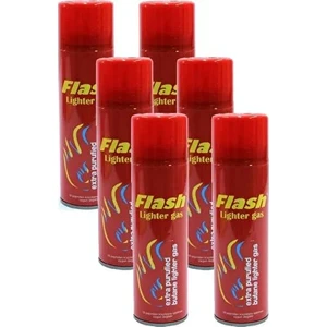 Flash Lighter Çakmak Gazı 270 ml 6 Adet Parlı 8699621150502