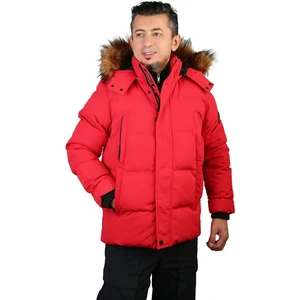 M-Brendan Erkek Kapişonlu Parka Kısa - Kırmızı -101347081 2xl - Kırmızı