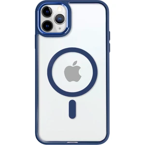 iPhone 11 Pro Max Lüks Magsafe Kablosuz Şarj Mıknatıslı Lacivert Renkli Kılıf