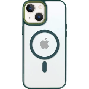 iPhone 14 Lüks Magsafe Kablosuz Şarj Mıknatıslı Yeşil Renkli Kılıf