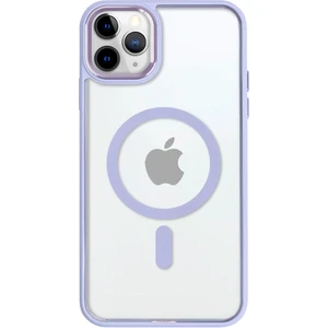 iPhone 11 Pro Max Lüks Magsafe Kablosuz Şarj Mıknatıslı Lila Renkli Kılıf