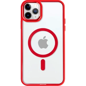 iPhone 11 Pro Max Lüks Magsafe Kablosuz Şarj Mıknatıslı Kırmızı Renkli Kılıf