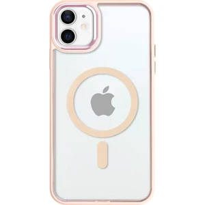 iPhone 11 Lüks Magsafe Kablosuz Şarj Mıknatıslı Pembe Renkli Kılıf