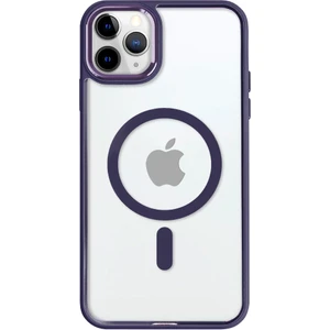 iPhone 11 Pro Max Lüks Magsafe Kablosuz Şarj Mıknatıslı Mor Renkli Kılıf