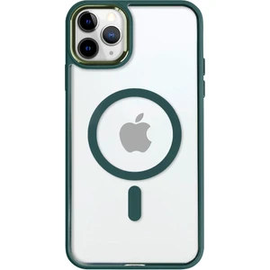iPhone 11 Pro Max Lüks Magsafe Kablosuz Şarj Mıknatıslı Yeşil Renkli Kılıf