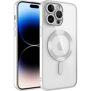 Iphone 15 Pro Kılıf Magsafe Kamera Lensli Korumalı Şeffaf Silikon Kapak