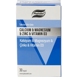 Kalsiyum + Magnezyum + Çinko + Vitamin D - 30 Kapsül