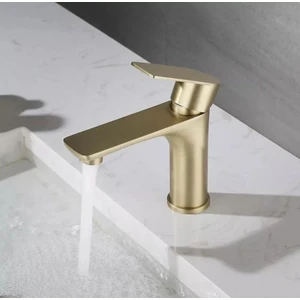 İsaoğlu Yapı Mat Gold Lavabo Bataryası Mat Gold Lavabo Musluğu Mat Altın Batarya Kare Modern Tasarım