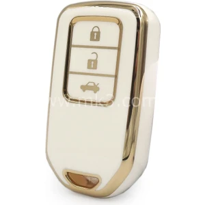 Barkas Elektronik Honda Civic Crv Accord City Keyless Go Nano Anahtar Kılıfı 3 Buton Beyaz