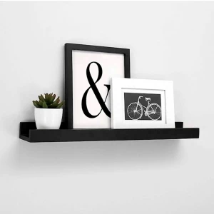 Trend Pleksi Duvar Raf (Siyah 40cm x 10cm)