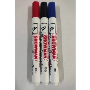 Tahta Kalemi-Boardmarker / Snowman 3 Adet Renkli