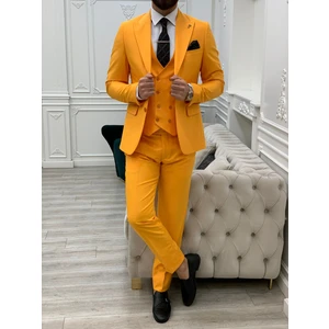 Erkek Takım Elbise Kırlangıç Yaka Italyan Kesim Slim Fit Ceket Yelek Pantolon