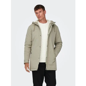 Only & Sons Erkek Parka Kaban Açık Haki 22025690