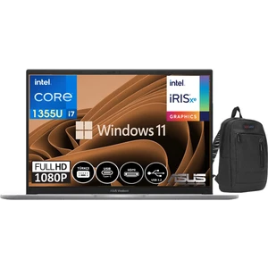 Vivobook 15 13.nesil Core I7 1355U 16GB 512GB SSD 15.6" WINDOWS11HOME Fhd Dizüstü Bilgisayar X1504VA-NJ19422+WEBLEGELSINÇANTA