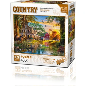 KS Games Sunset At The Farm House 4000 Parça Puzzle