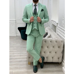 Erkek Takım Elbise Kırlangıç Yaka Italyan Kesim Slim Fit Ceket Yelek Pantolon