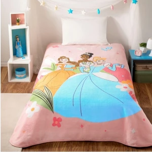 Lisanslı Disney Princesses Fun Together Tek Kişilik Battaniye