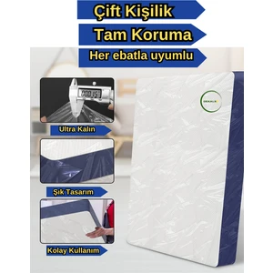 Ultra Kalın Çift Kişilik Yatak Koruma Naylonu Taşıma Taşınma Saklama Poşeti Baza Ambalaj Naylonu PLFX-98617