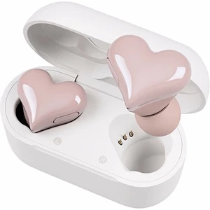Kalp Şeklinde Kablosuz Bluetooth Kulaklık - Pembe (Yurt Dışından)