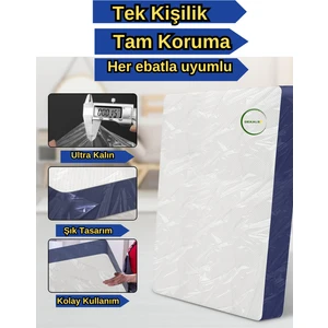 Ultra Kalın Tek Kişilik Yatak Koruma Naylonu Taşıma Taşınma Saklama Poşeti Baza Ambalaj Yatak Kılıfı PLFX-98618