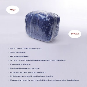 Ayliz Plast & Ambalaj Galoş Ayakkabı Kılıf Su Toz Geçirmez Ofis Otel İş Yeri Hastane Çift Dikiş 750 gr 13 Micron