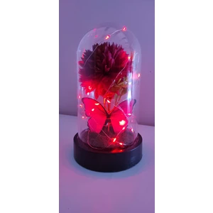 Kelebek Buketi Çiçekli Fanus Sevgiliye Hediye Işıklı Hediyelikler Lotuskelebekfanus