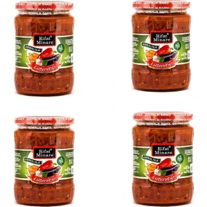 Rifat Minare Lütenitsa Kahvaltılık Balkan Sosu(Az ACILI)(580CC)(!! 4'lü Paket!!)