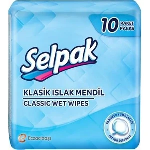 Klasik Islak Cep Mendili 10' Lu