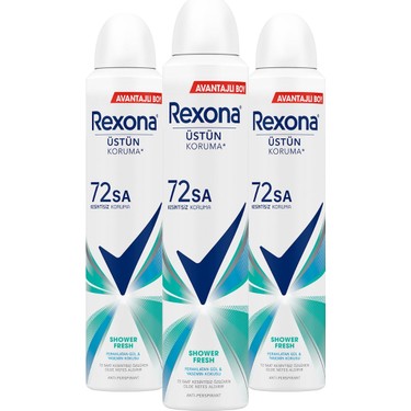 Rexona スプレー 72H/48H-2 Dove 250ml 4セット Rexona Kadın Sprey Deodorant Shower Fresh 72 Saat Kesintisiz Fiyatı