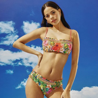 Bonesta Swimwear Boncuk İşlemeli Straplez Bikini
