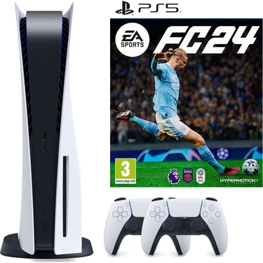Sony Playstation 5 2.Dualsense Kol ve 825 GB Depolama ile PS5 FC 24 Oyun